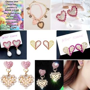 Gold plated crystal pearl earrings bracelet choose your Style